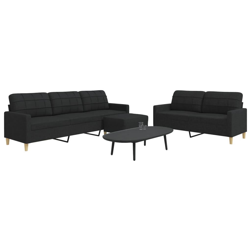 vidaXL 2-Piece Lounge Set fabric light grey