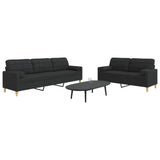 vidaXL 2-Piece Lounge Set fabric light grey