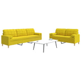 vidaXL 2-Piece Lounge Set fabric light grey