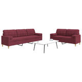 vidaXL 2-Piece Lounge Set fabric light grey