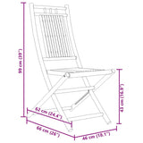 vidaXL Tuinstoelen 4 st inklapbaar 46x66x99 bamboe