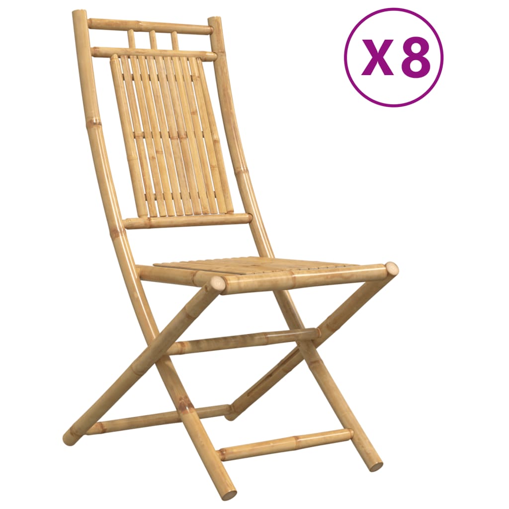 vidaXL Tuinstoelen 4 st inklapbaar 46x66x99 bamboe