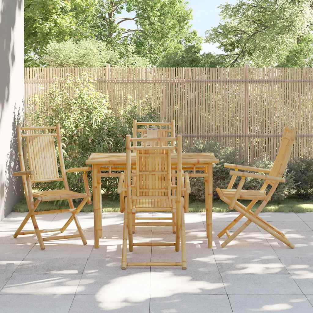 vidaXL Tuinstoelen 4 st inklapbaar 46x66x99 bamboe