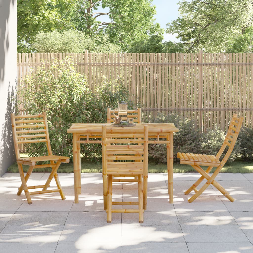vidaXL Tuinstoelen 4 st inklapbaar 43x54x88 bamboe