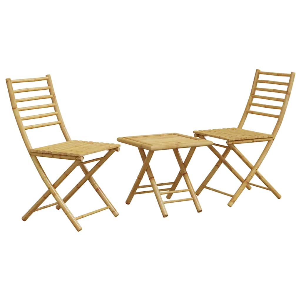 vidaXL 3-delige Bistroset bamboe