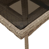 vidaXL 3-delige Tuinset met kussens poly rattan en glas zwart