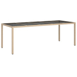 vidaXL 9-delige Tuinset met kussens poly rattan en glas grijs