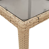 vidaXL 9-delige Tuinset met kussens poly rattan en glas grijs