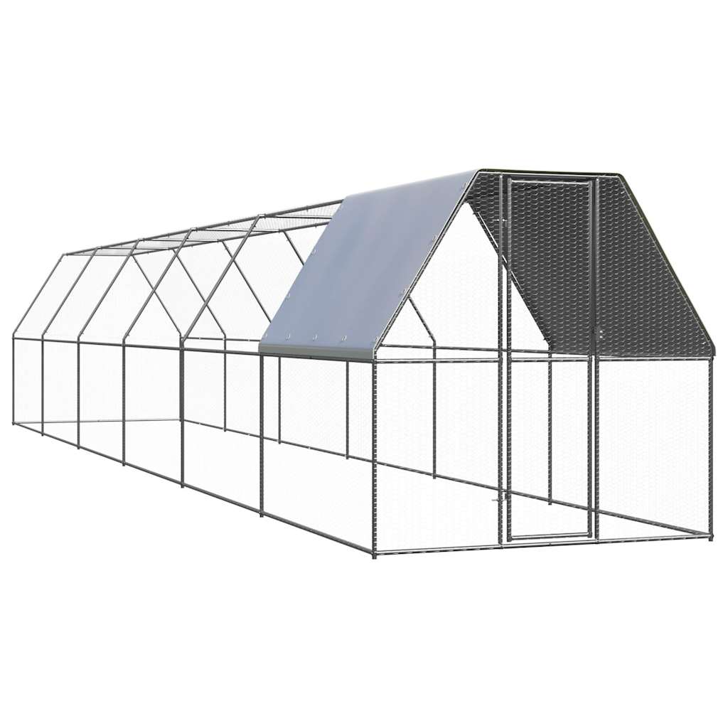 vidaXL Outdoor Chicken Coop 2x2x2 m Galvanized Steel