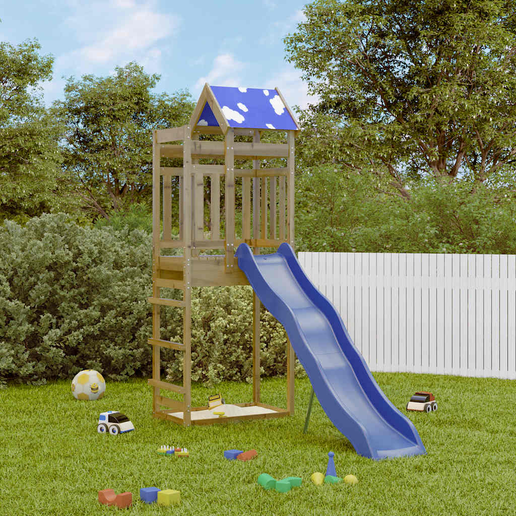 vidaXL Playhouse solid pinewood