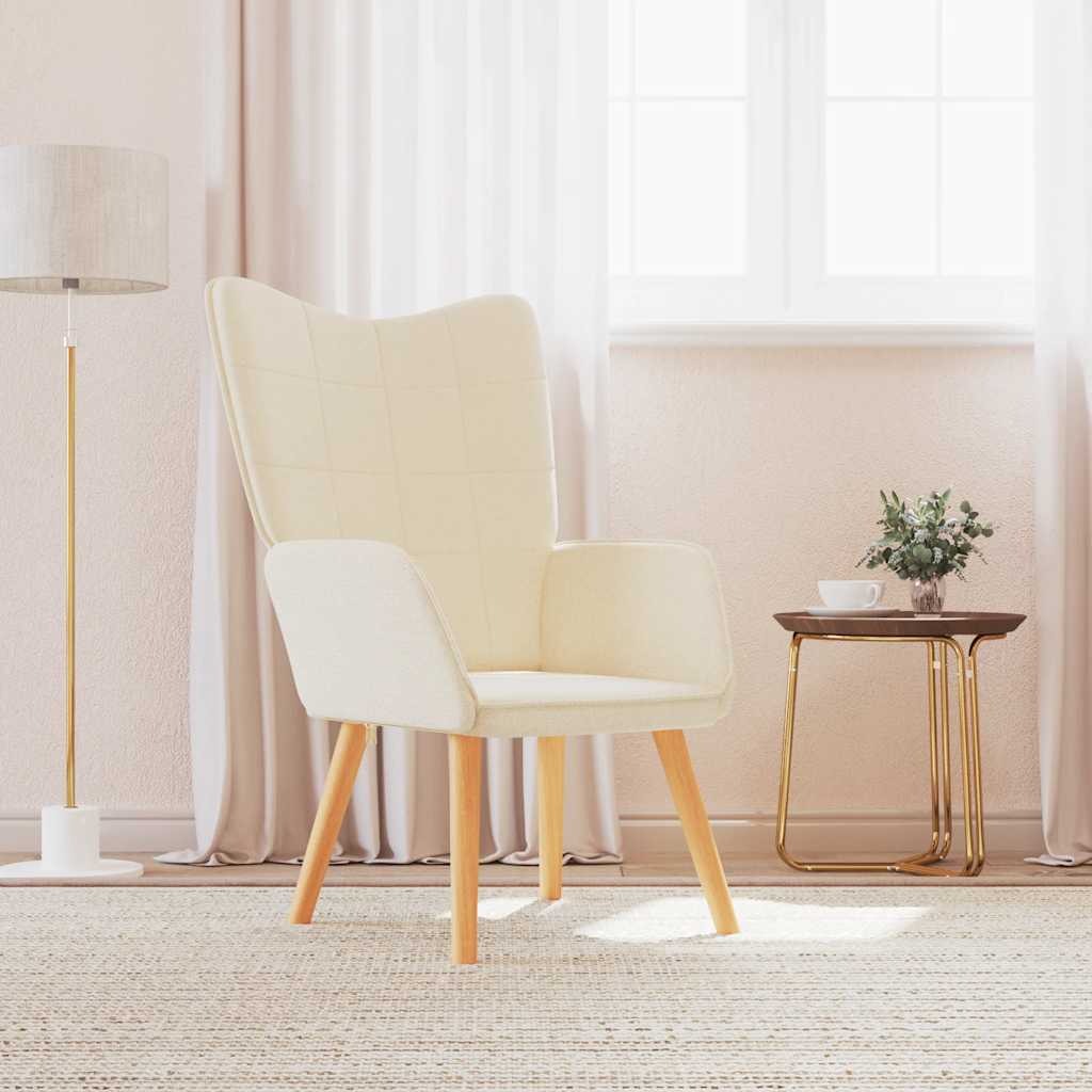 vidaXL Relaxstoel stof lichtgrijs