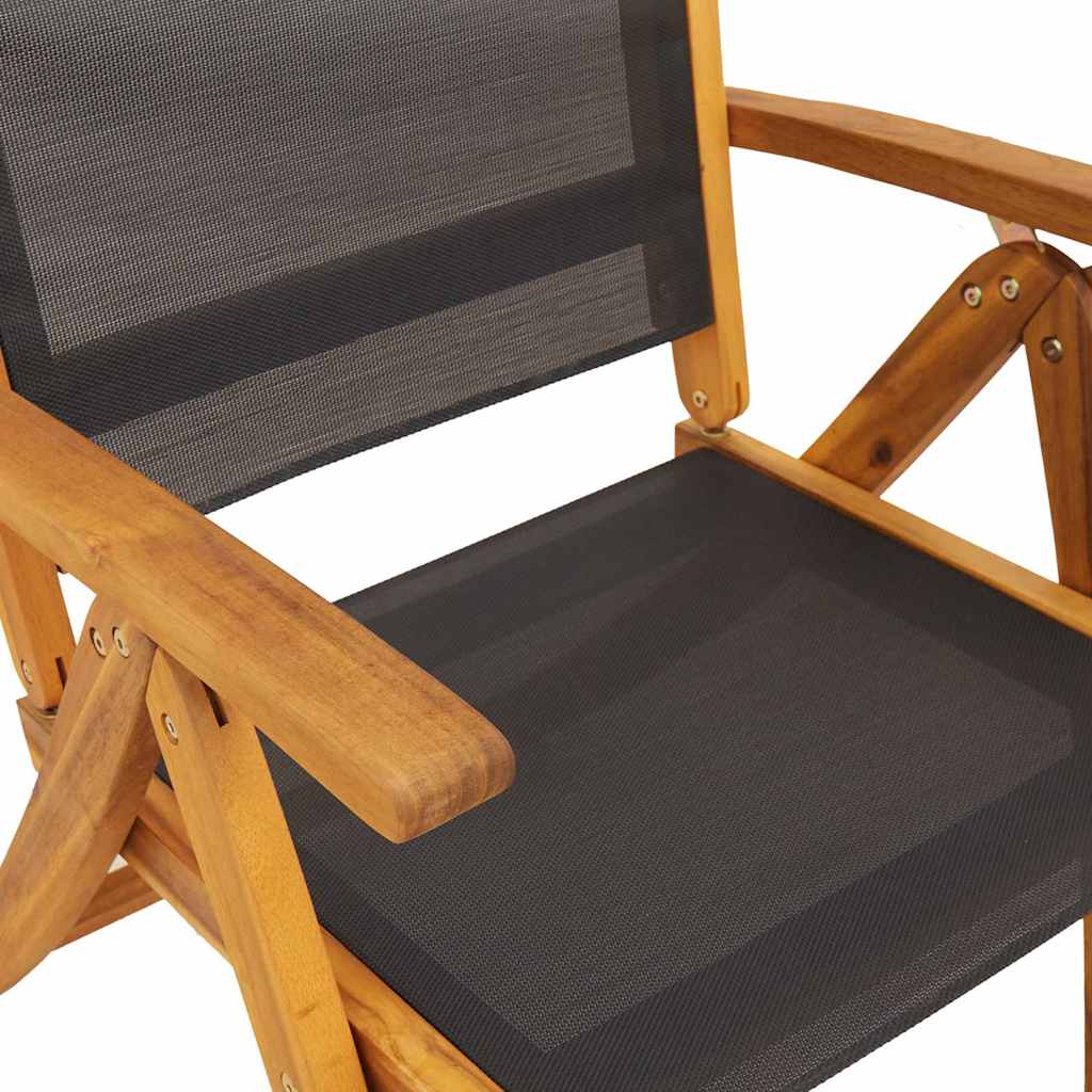 vidaXL 7-delige Tuinset massief acaciahout en textileen