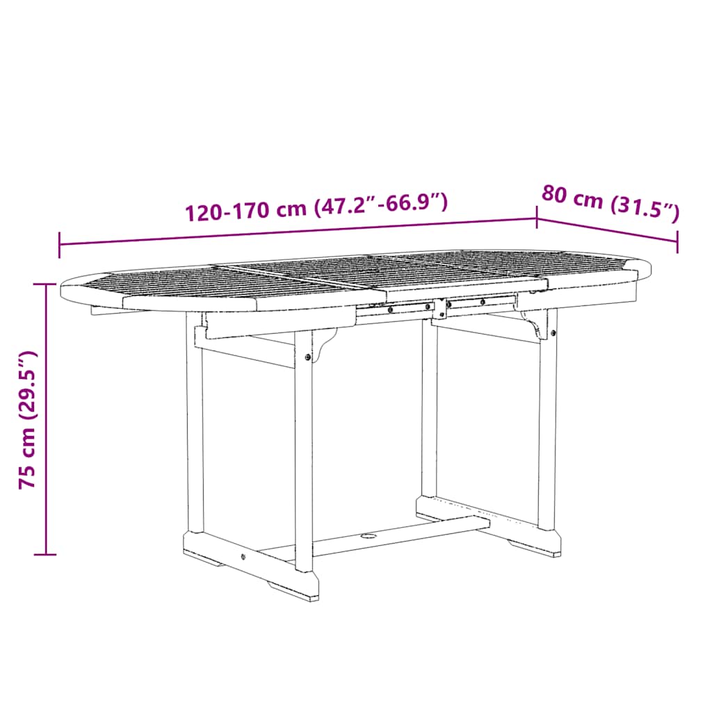 vidaXL 5-piece Garden Dining Set Solid Acacia Wood and Textilene
