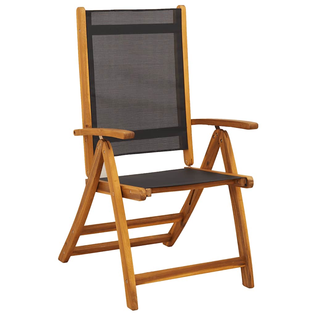 vidaXL 5-piece Garden Dining Set Solid Acacia Wood and Textilene