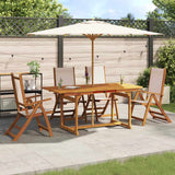 vidaXL 5-piece Garden Dining Set Solid Acacia Wood and Textilene