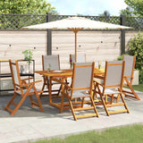vidaXL 5-piece Garden Dining Set Solid Acacia Wood and Textilene