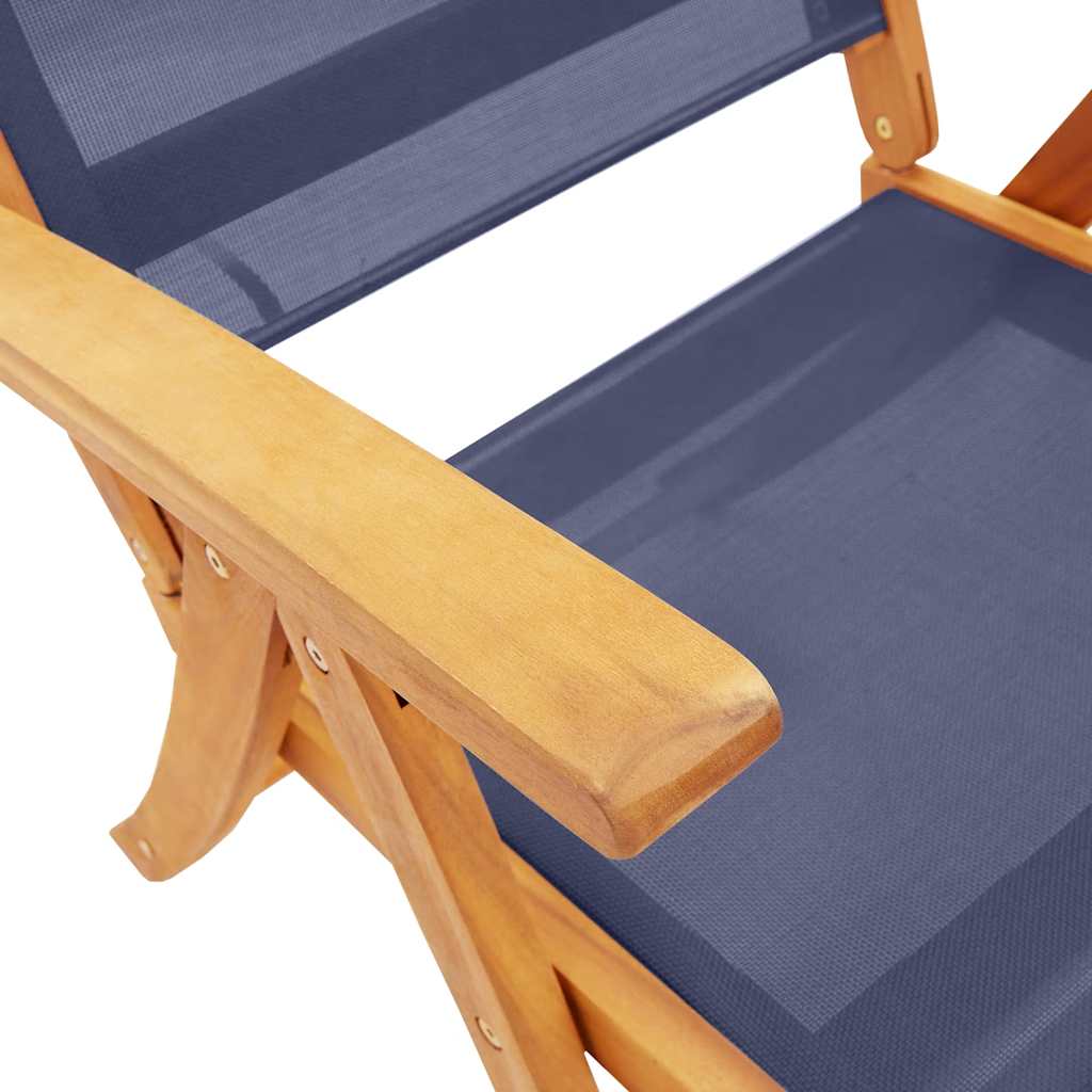 vidaXL 5-delige Tuinset massief acaciahout en textileen