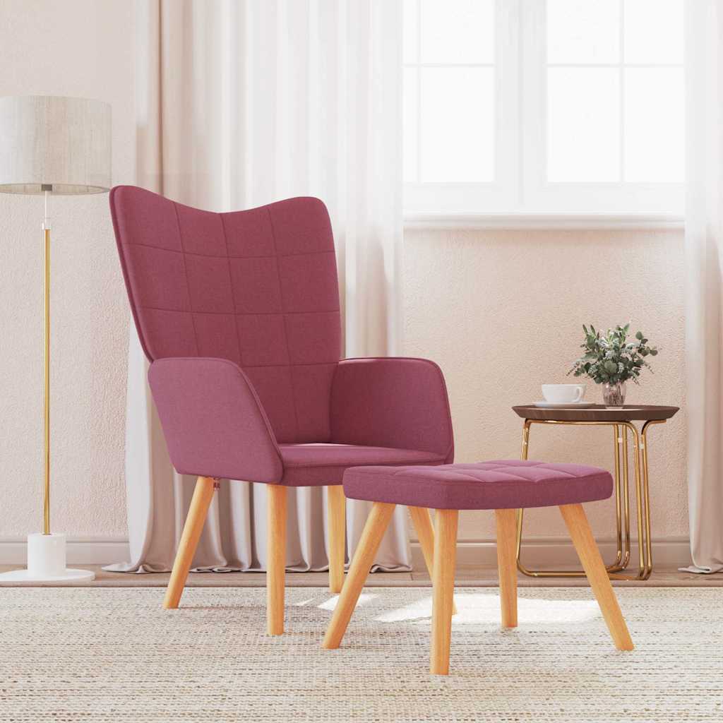 vidaXL Relaxstoel stof lichtgrijs