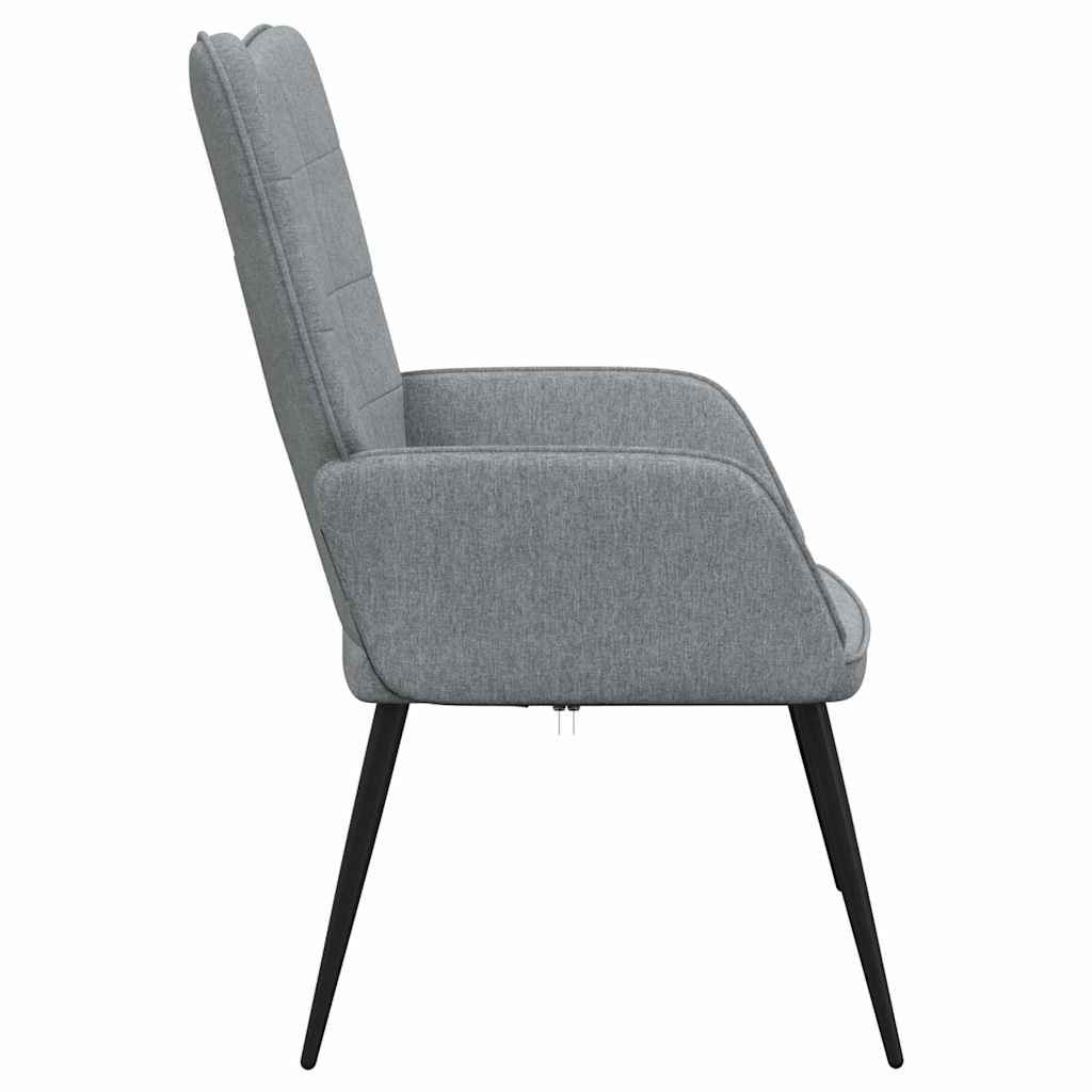vidaXL Relaxstoel stof lichtgrijs