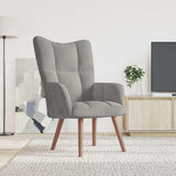 vidaXL Relaxstoel fluweel lichtgrijs