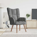 vidaXL Relaxstoel fluweel lichtgrijs