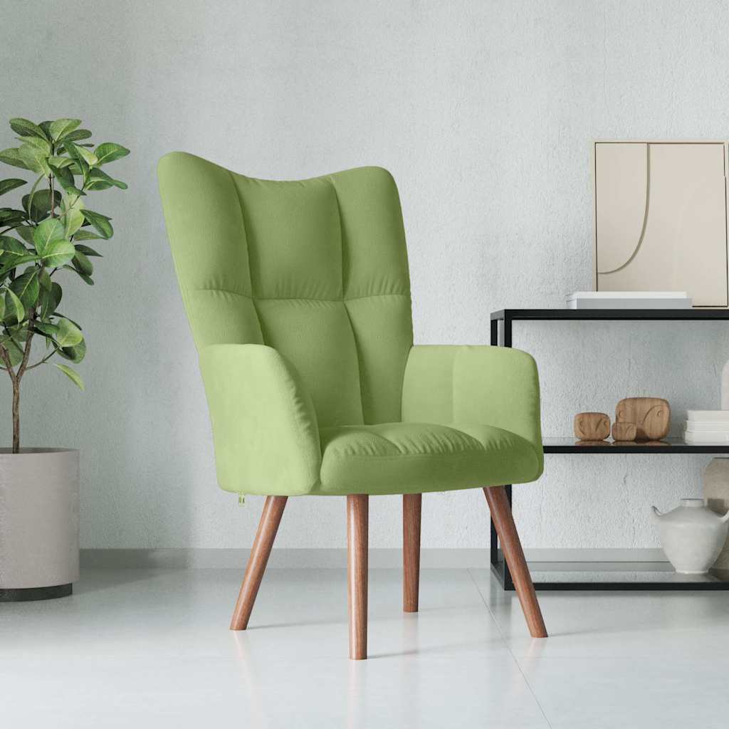 vidaXL Relaxstoel fluweel lichtgrijs