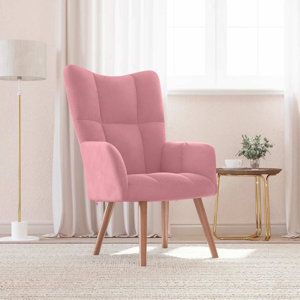 vidaXL Relaxstoel fluweel lichtgrijs