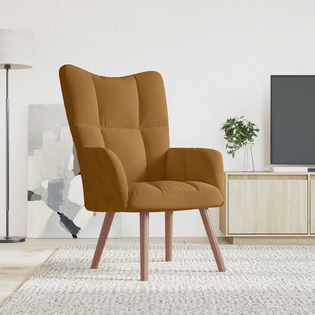 vidaXL Relaxstoel fluweel lichtgrijs