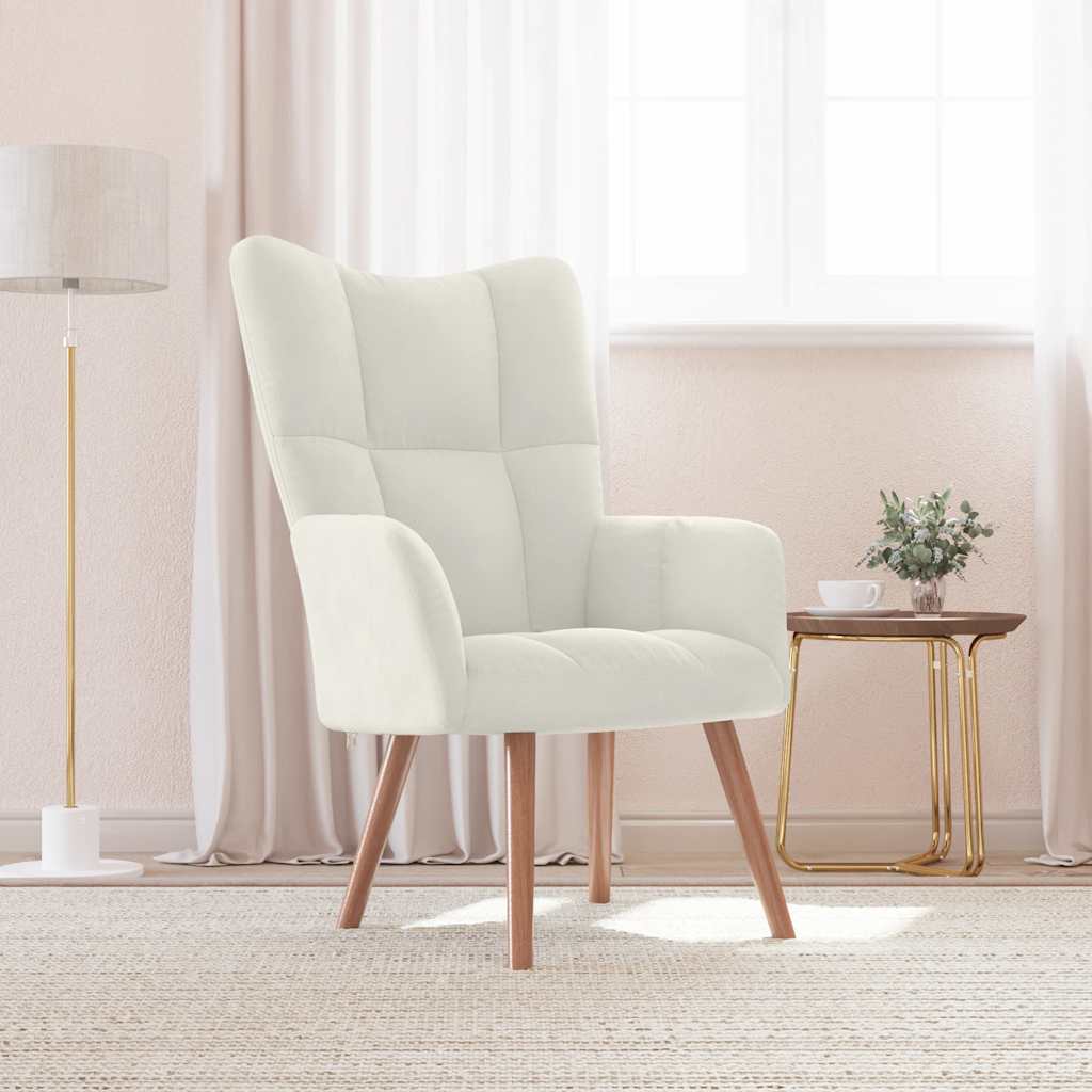 vidaXL Relaxstoel fluweel lichtgrijs