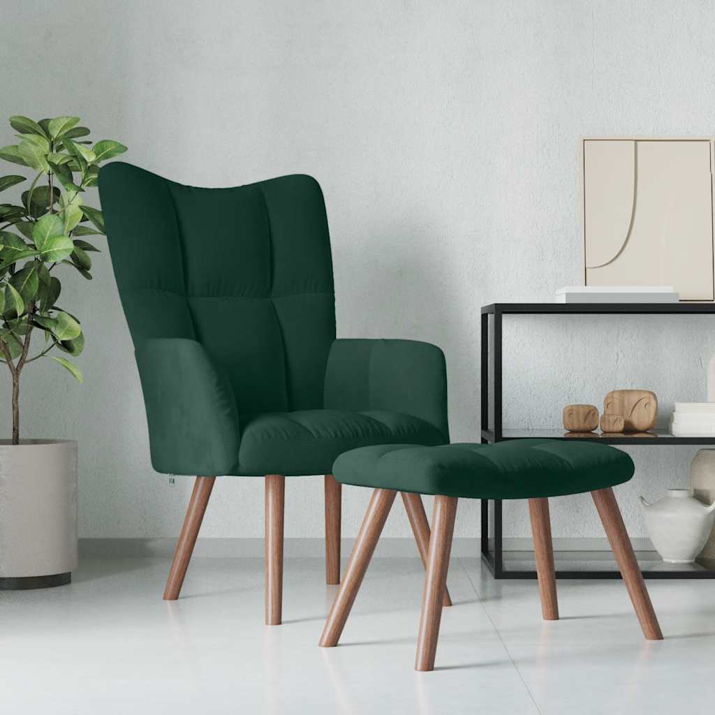 vidaXL Relaxstoel fluweel lichtgrijs