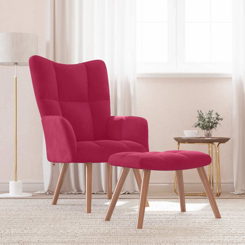 vidaXL Relaxstoel fluweel lichtgrijs