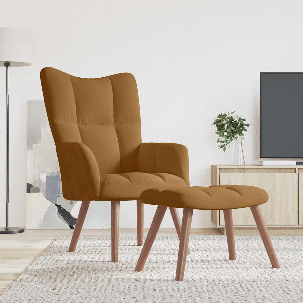 vidaXL Relaxstoel fluweel lichtgrijs
