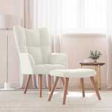 vidaXL Relaxstoel fluweel lichtgrijs