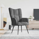 vidaXL Relaxstoel fluweel lichtgrijs