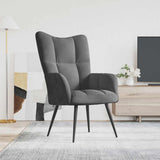 vidaXL Relaxstoel fluweel lichtgrijs