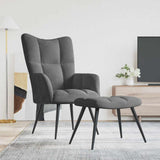 vidaXL Relaxstoel fluweel lichtgrijs