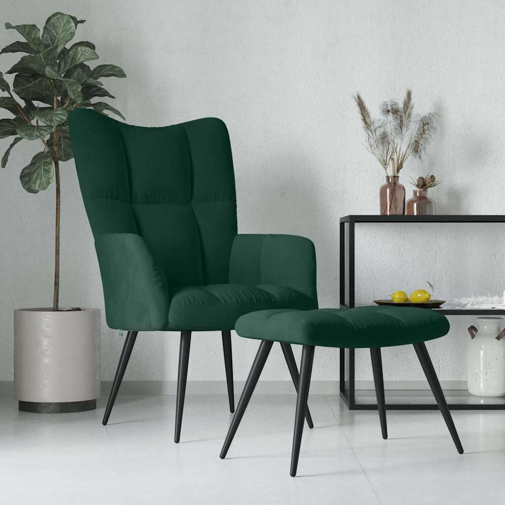 vidaXL Relaxstoel fluweel lichtgrijs