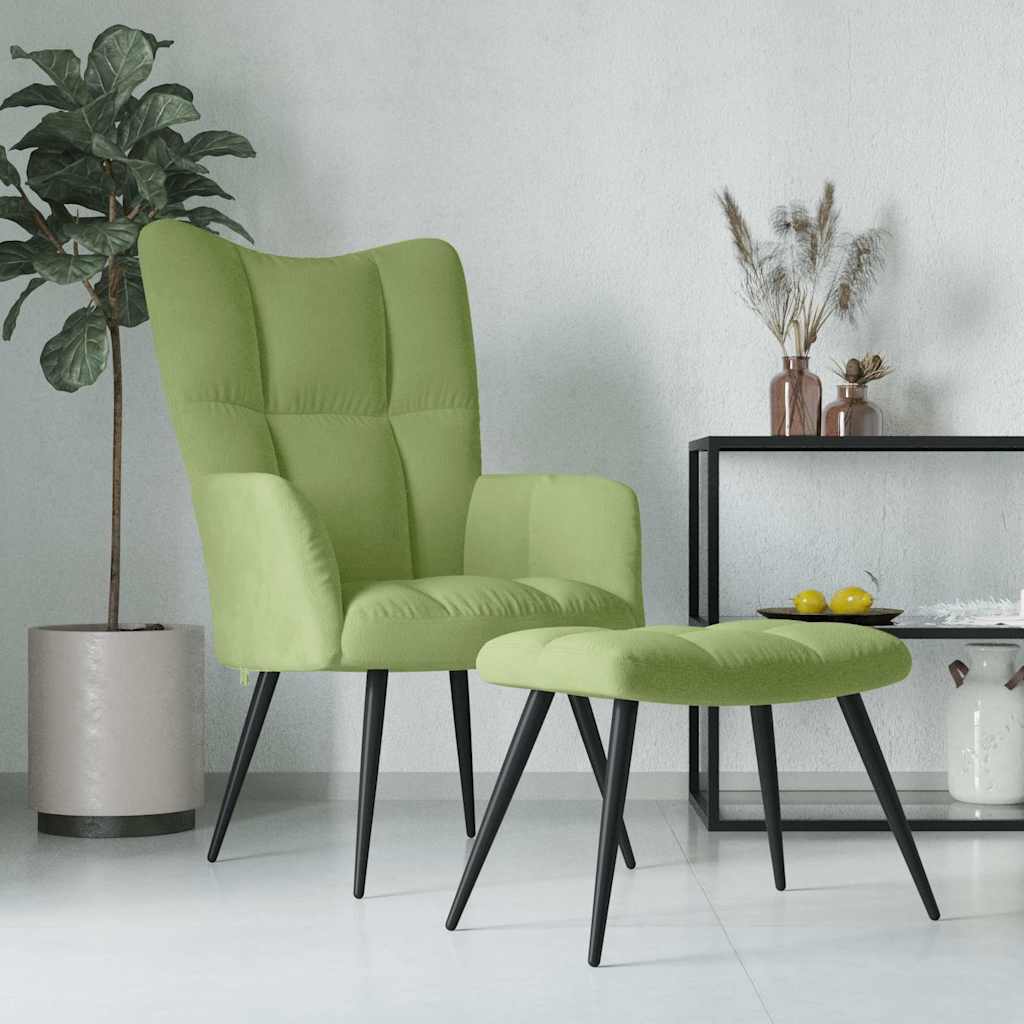 vidaXL Relaxstoel fluweel lichtgrijs