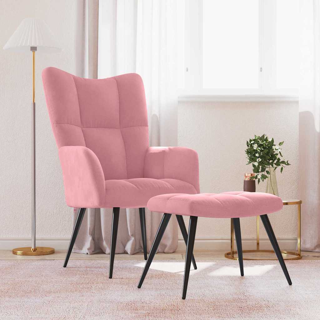 vidaXL Relaxstoel fluweel lichtgrijs