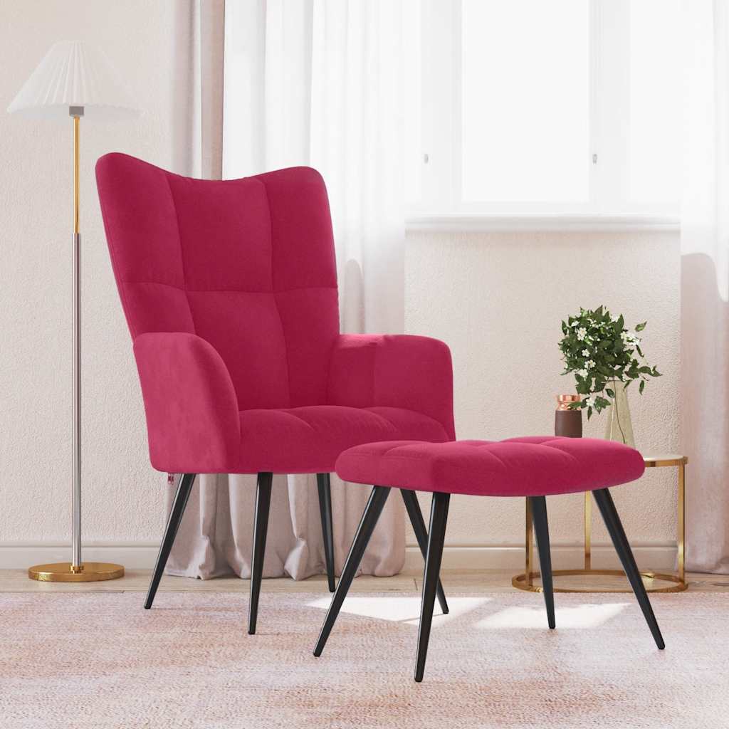 vidaXL Relaxstoel fluweel lichtgrijs