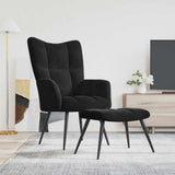 vidaXL Relaxstoel fluweel lichtgrijs