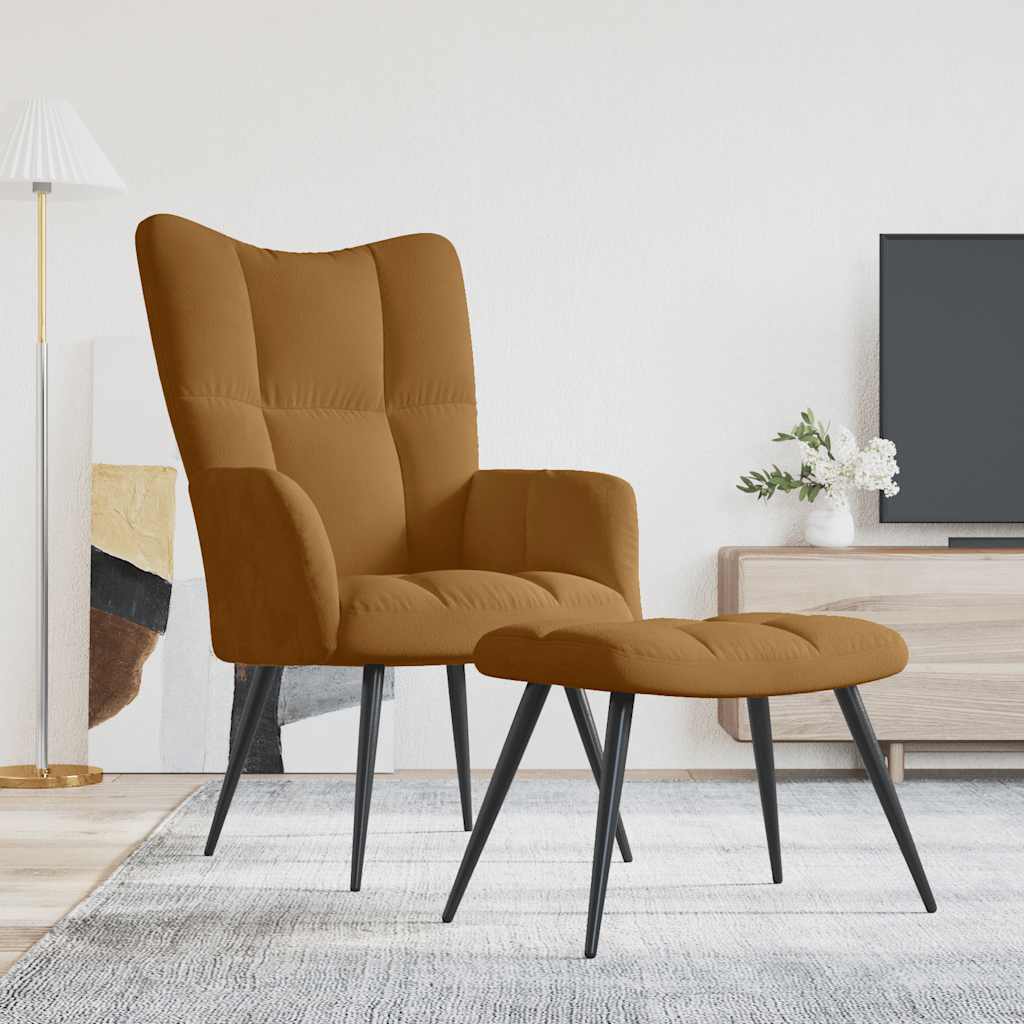 vidaXL Relaxstoel fluweel lichtgrijs