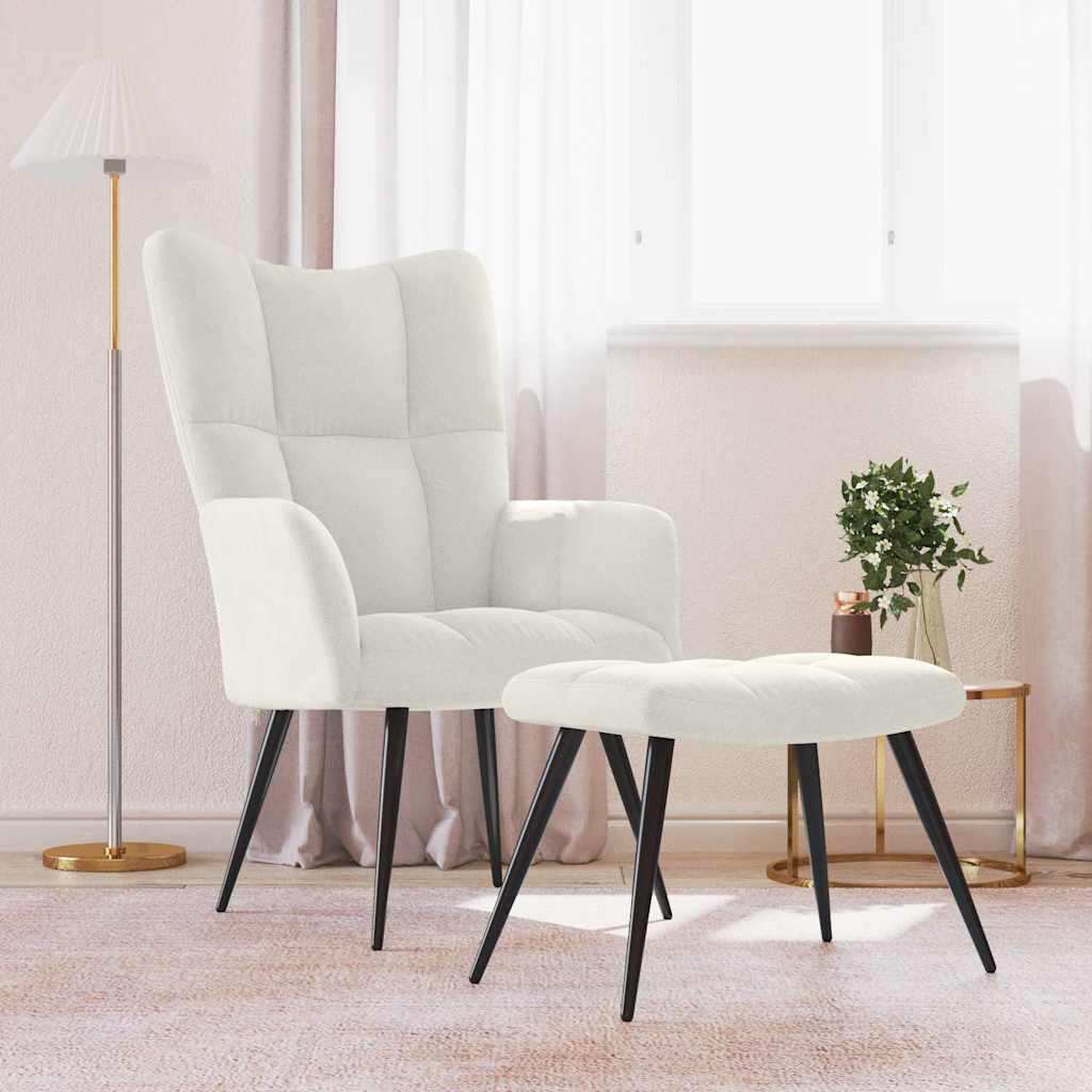 vidaXL Relaxstoel fluweel lichtgrijs