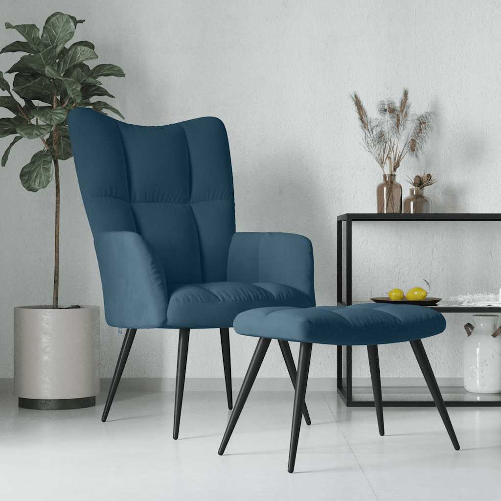 vidaXL Relaxstoel fluweel lichtgrijs