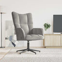 vidaXL Relaxstoel fluweel lichtgrijs
