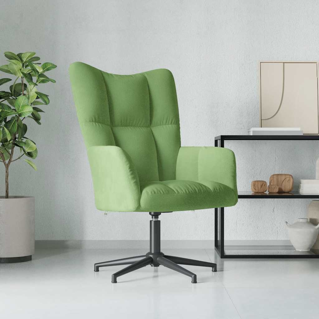 vidaXL Relaxstoel fluweel lichtgrijs