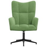 vidaXL Relaxstoel fluweel lichtgrijs