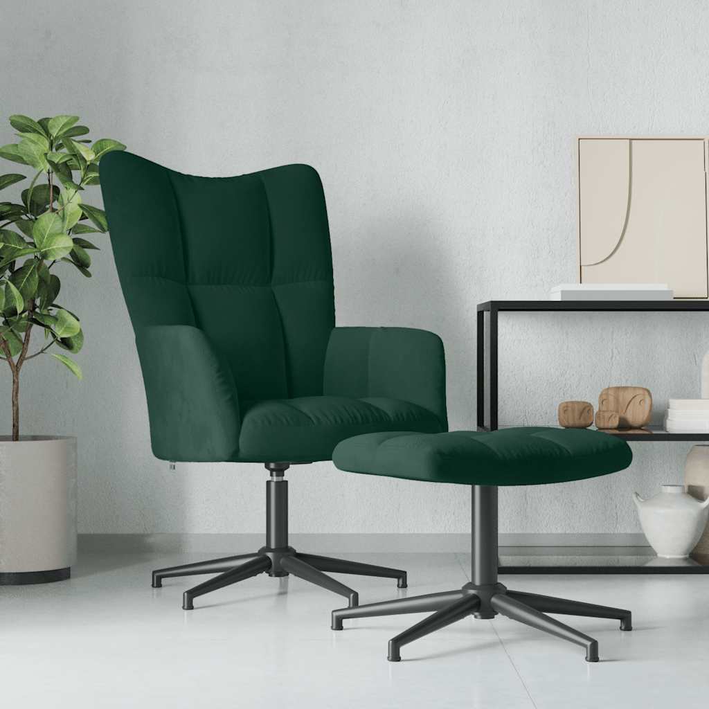 vidaXL Relaxstoel fluweel lichtgrijs