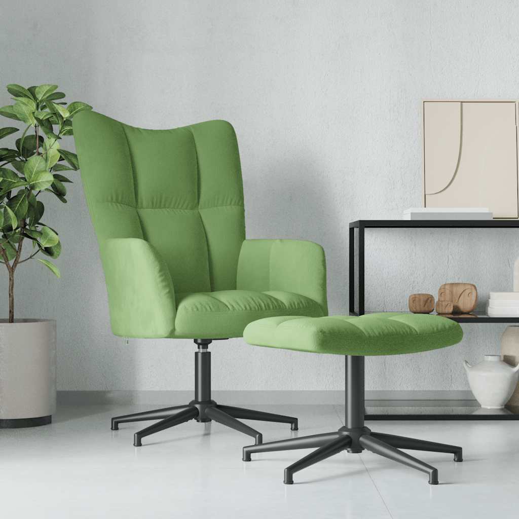 vidaXL Relaxstoel fluweel lichtgrijs