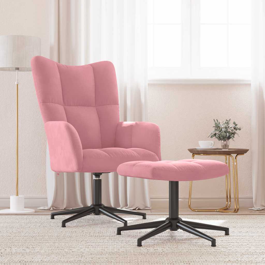 vidaXL Relaxstoel fluweel lichtgrijs